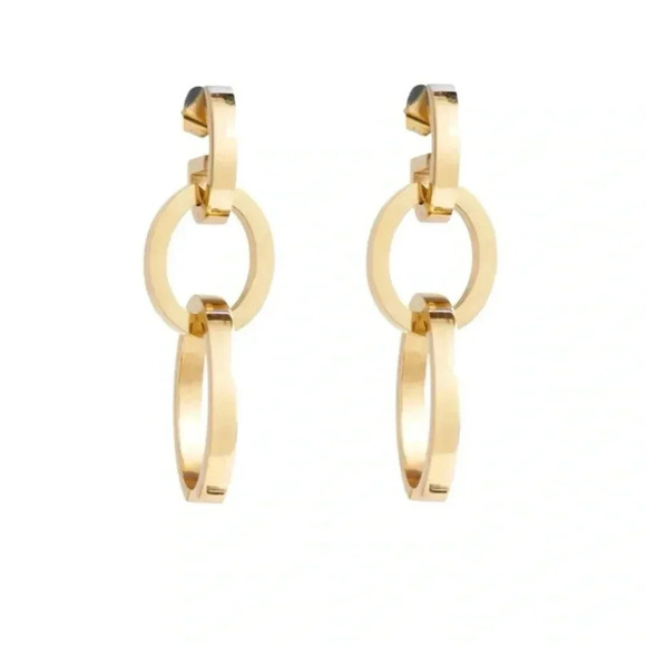 Vita Fede Gold Multi-style Cassio Earrings, New - Picture 3 of 4